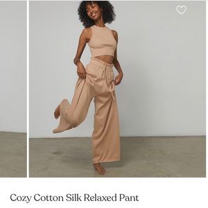 Lunya Cozy Cotton Sill Pant (tan size L)